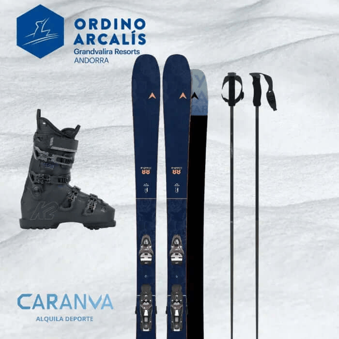 Alquiler Esquís Ordino Arcalís - Esquí / Plata - Media / Completo -CaranvaSports - temporada 2026